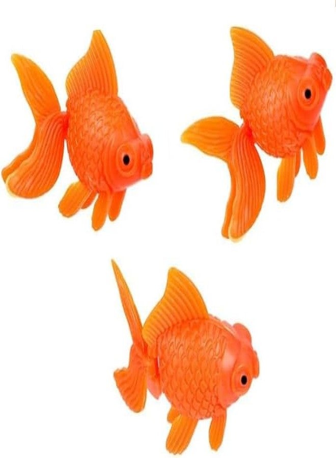 WLngtv 6 Pcs Orange Fake Floating Fishes Plastic Fake Goldfish Artificial Aquarium Fishes Colorful Realistic Artificial Moving Fish Ornament Decorations - Image 2